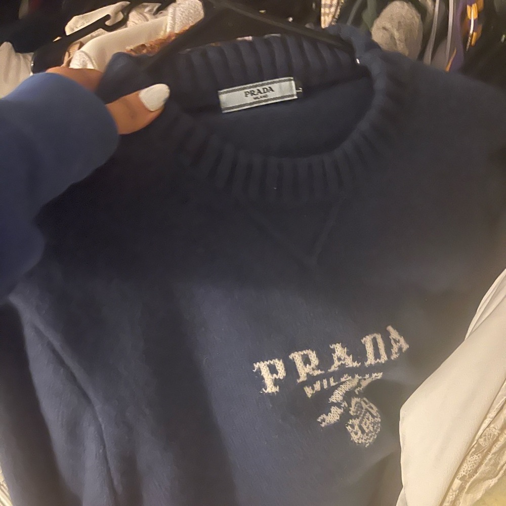 Prada wool crewneck- Royal Blue